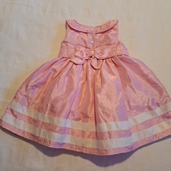 Gymboree girls size 2T pink & white shimmery party dress, EUC - Picture 2 of 5